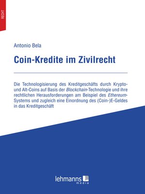 cover image of Coin-Kredite im Zivilrecht
